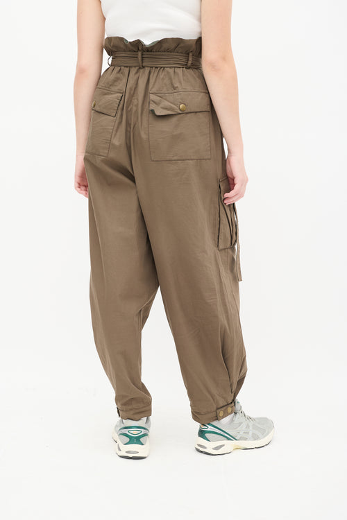 Brown Cargo Tapered Trouser