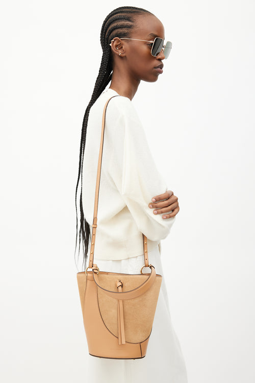 Ulla Johnson Brown Leather 
Suede Esme Bucket Bag