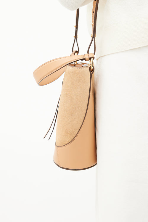 Ulla Johnson Brown Leather 
Suede Esme Bucket Bag