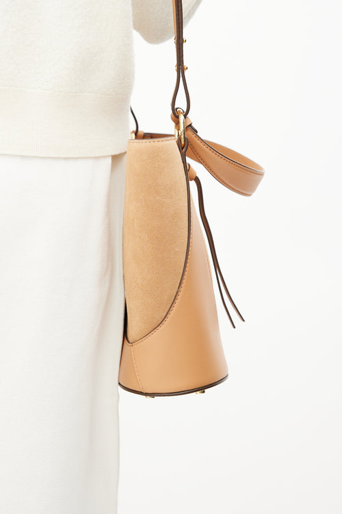 Ulla Johnson Brown Leather 
Suede Esme Bucket Bag