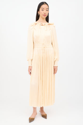 Ulla Johnson Cream Lila Long Sleeve Dress