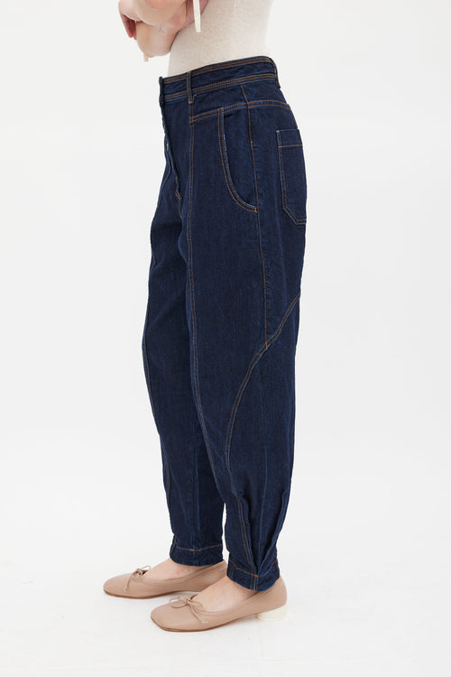 Ulla Johnson Dark Wash Keaton Tapered Jeans