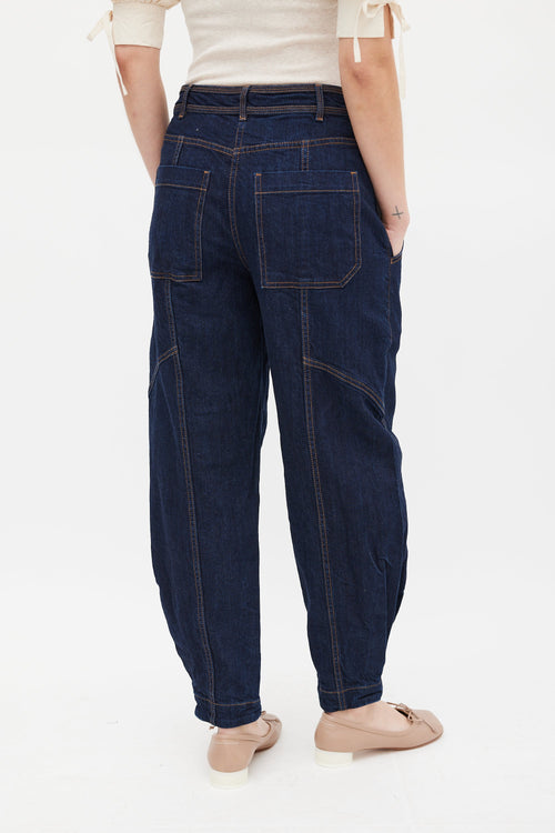 Ulla Johnson Dark Wash Keaton Tapered Jeans