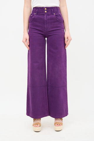 Ulla Johnson Dyed Margot Wide Leg Jeans