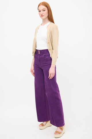 Ulla Johnson Dyed Margot Wide Leg Jeans