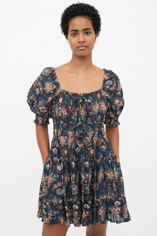 Ulla Johnson Floral Juniper Ruched Dress