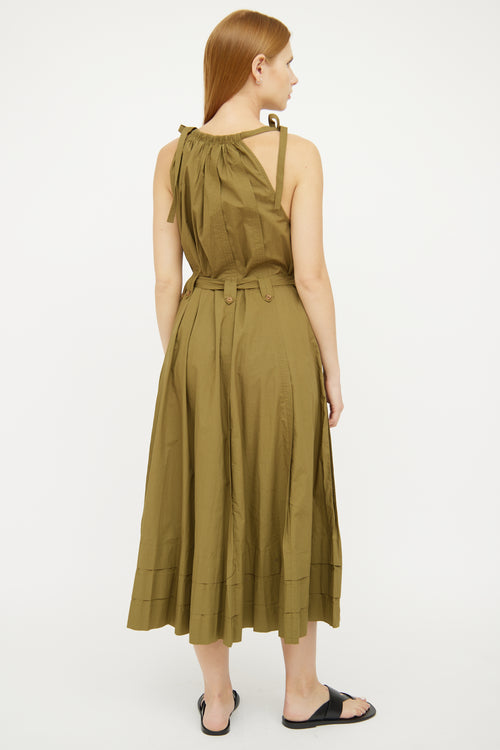 Ulla Johnson Green Cotton Sleeveless Dress