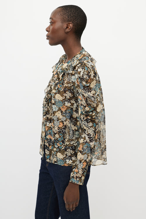 Ulla Johnson Multicolour Printed Sheer Blouse