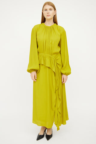 Ulla Johnson Mustard Long Sleeve Maxi Dress