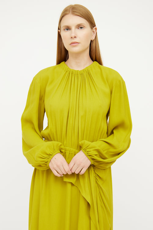 Ulla Johnson Mustard Long Sleeve Maxi Dress