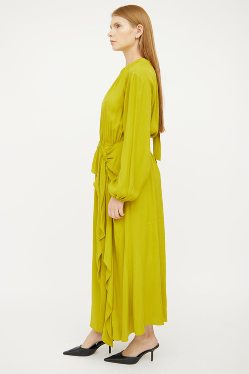 Ulla Johnson Mustard Long Sleeve Maxi Dress