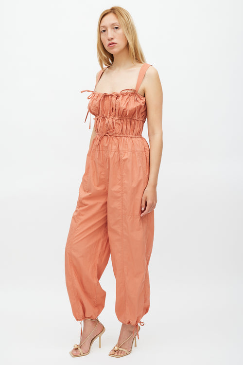 Ulla Johnson Orange Cotton Drawstring Jumpsuit