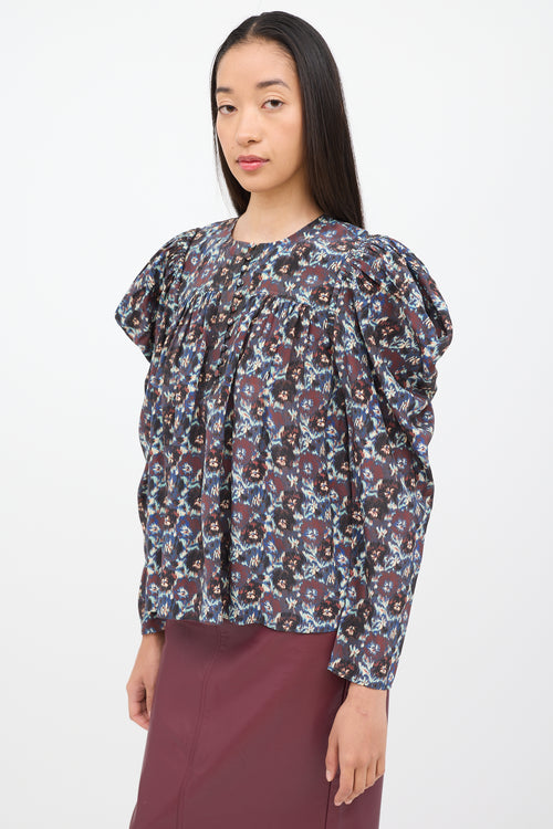 Ulla Johnson Brown Multi Colour Lela Top