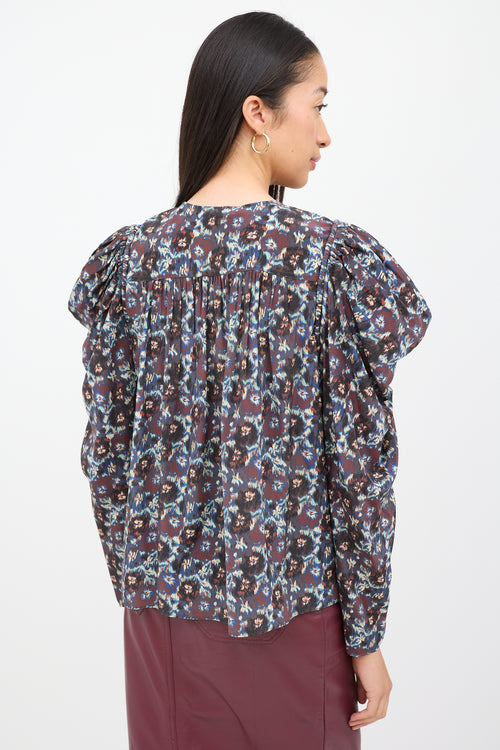 Ulla Johnson Brown Multi Colour Lela Top