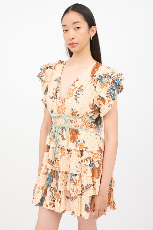 Ulla Johnson Orange Multi Colour Marni Dress