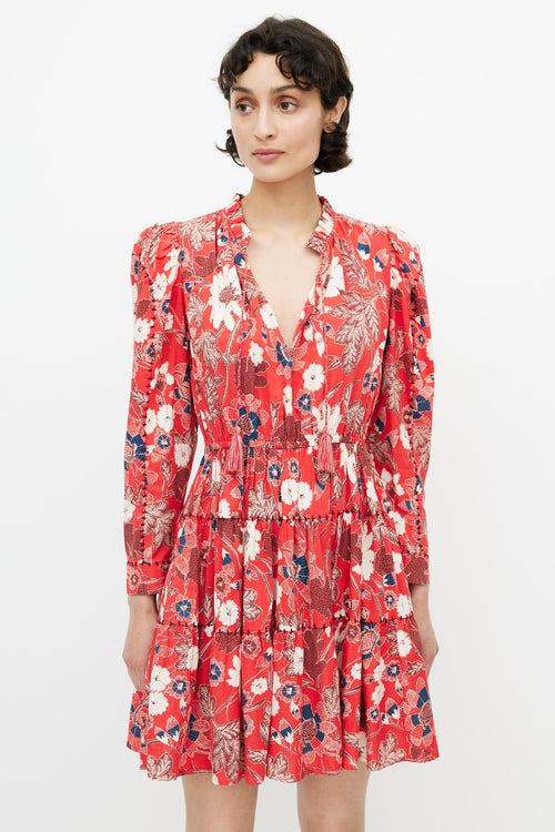 Ulla Johnson Red 
Multi Floral Dress