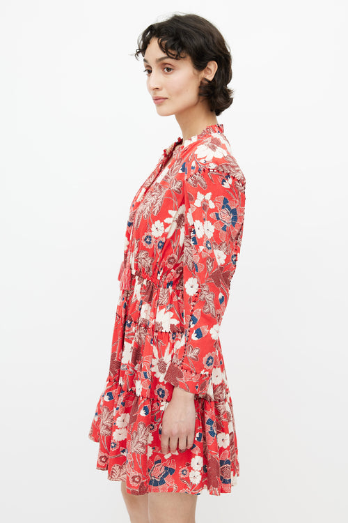 Ulla Johnson Red 
Multi Floral Dress