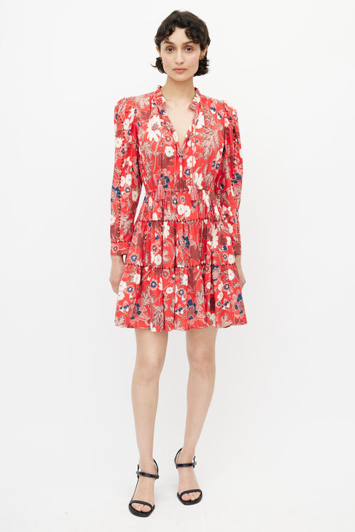 Ulla Johnson Red 
Multi Floral Dress