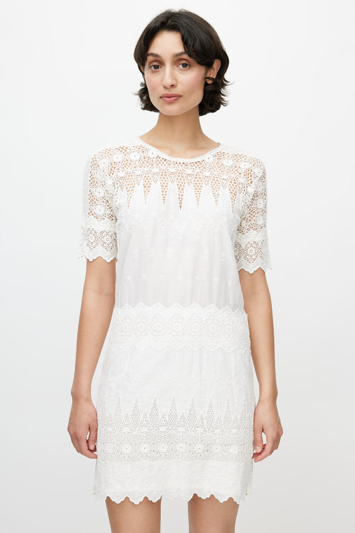 Ulla Johnson White Eyelet Lace Dress