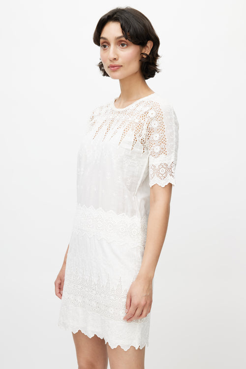 Ulla Johnson White Eyelet Lace Dress