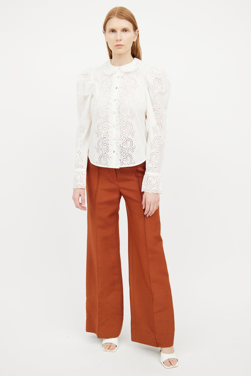 Ulla Johnson White Eyelet Blouse