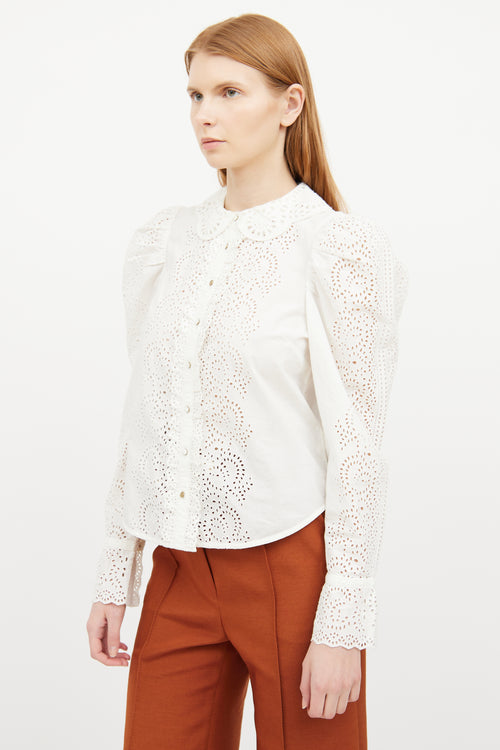 Ulla Johnson White Eyelet Blouse