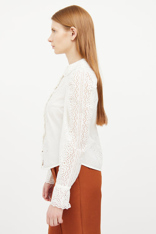 Ulla Johnson White Eyelet Blouse