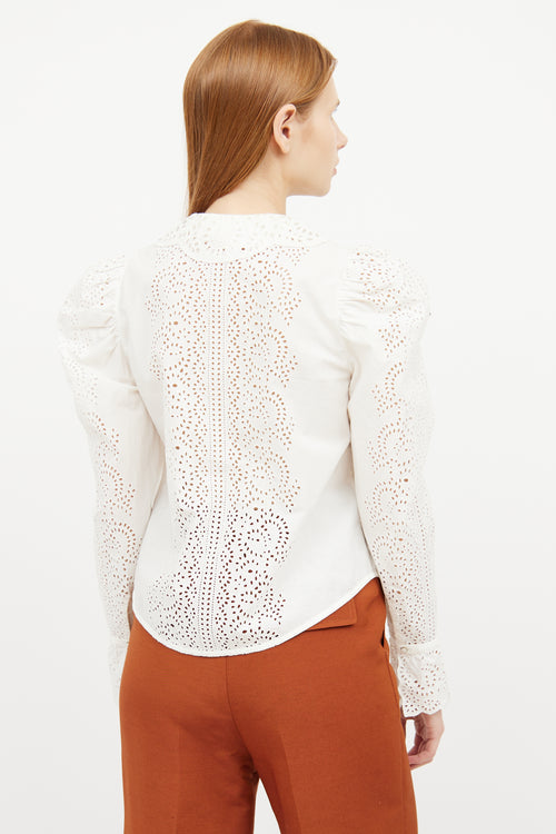 Ulla Johnson White Eyelet Blouse