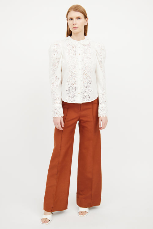 Ulla Johnson White Eyelet Blouse