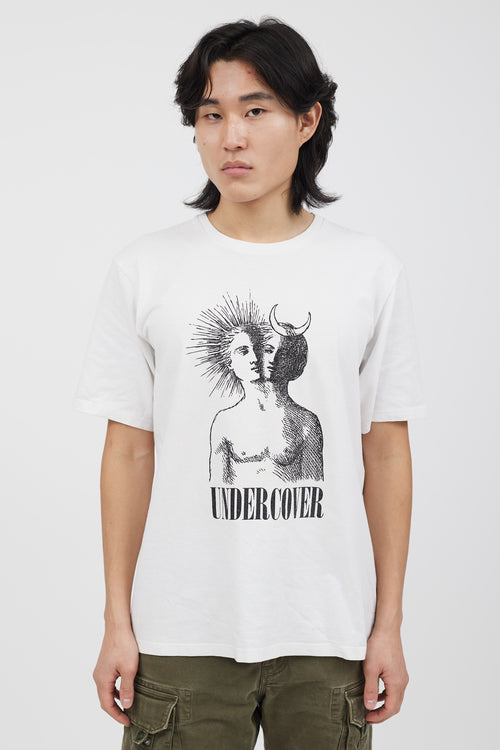 Undercover White Angel 
Devil Logo T-shirt