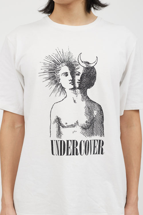 Undercover White Angel 
Devil Logo T-shirt