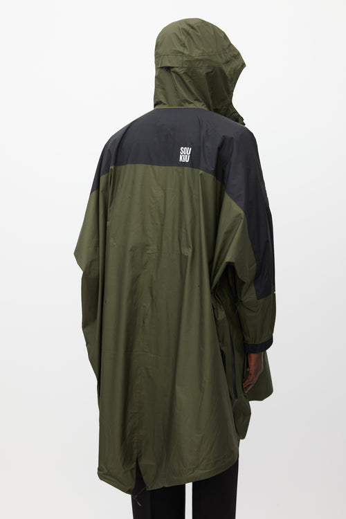 Undercover X The North Face Green 
Black Oversized Jacket