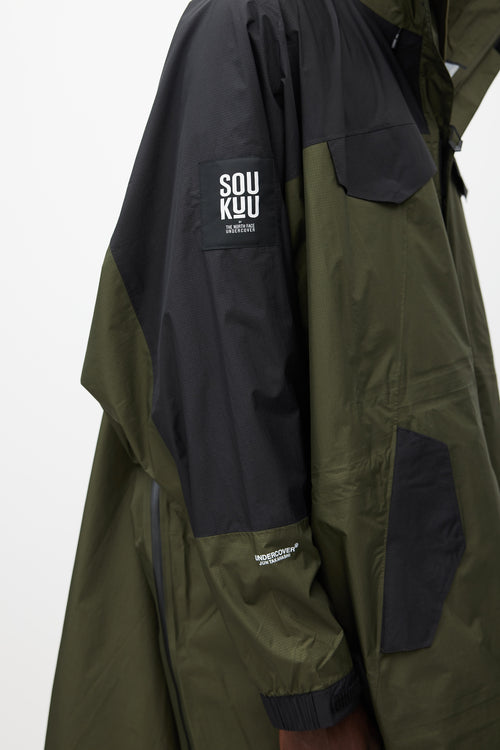 Undercover X The North Face Green 
Black Oversized Jacket