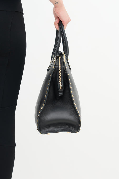 Valentino Leather Rockstud Dome Bag