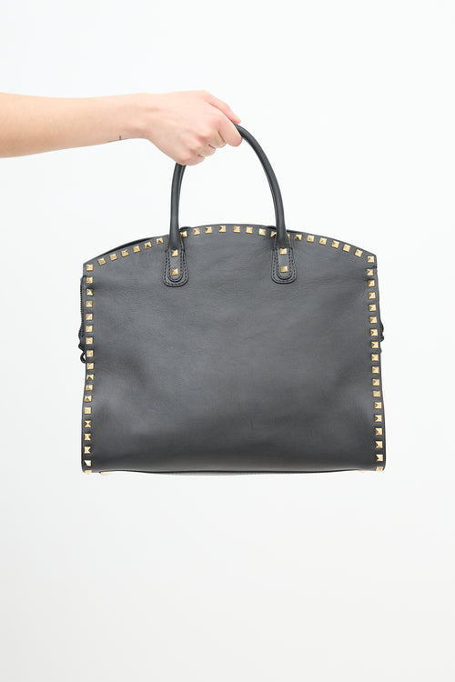 Valentino Leather Rockstud Dome Bag