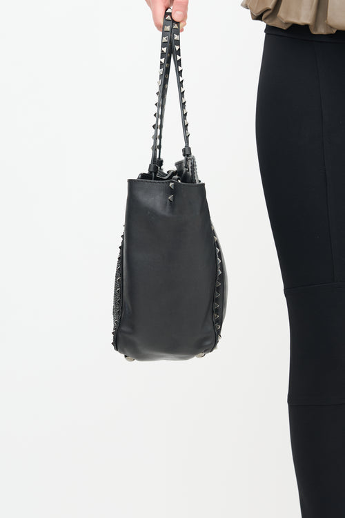 Valentino Leather 
Crystal Rockstud Bag