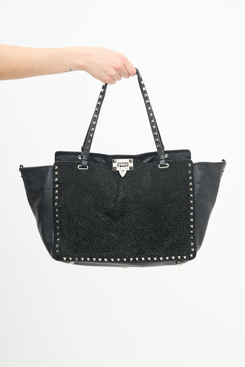 Valentino Leather 
Crystal Rockstud Bag