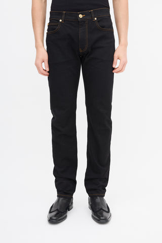 Versace Black Straight Leg Jeans