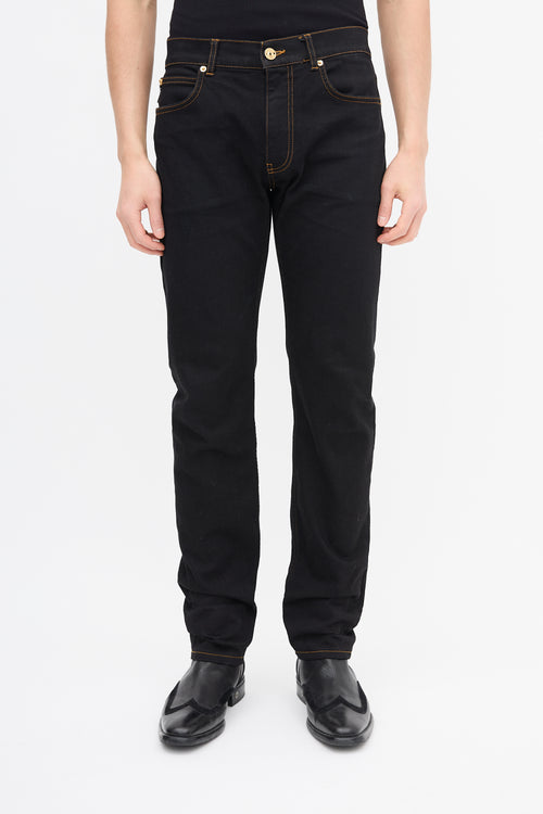 Versace Black Straight Leg Jeans