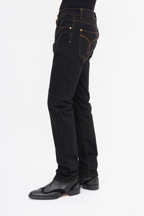 Versace Black Straight Leg Jeans