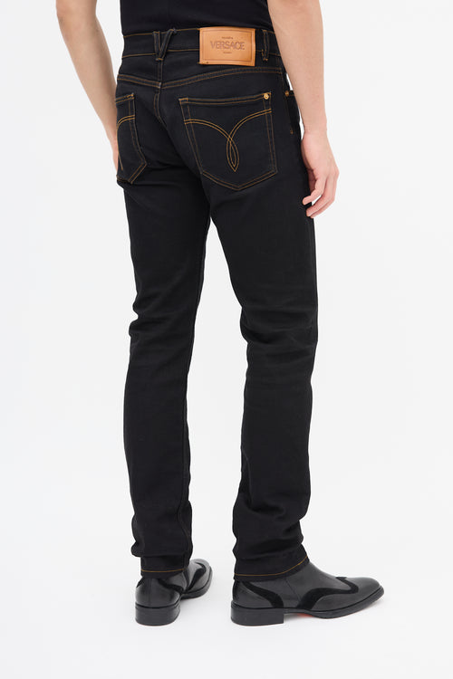 Versace Black Straight Leg Jeans