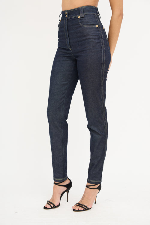 Versace Dark Wash High Waisted Skinny Jeans