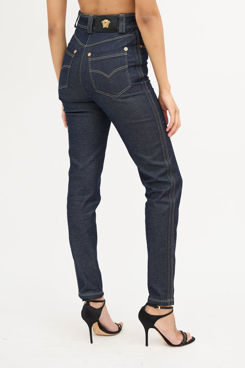 Versace Dark Wash High Waisted Skinny Jeans