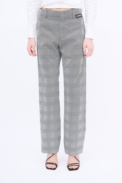 Vetements Black 
White Houndstooth Trouser