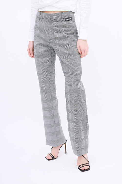 Vetements Black 
White Houndstooth Trouser