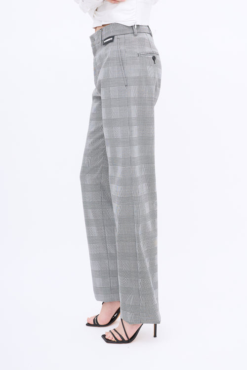 Vetements Black 
White Houndstooth Trouser