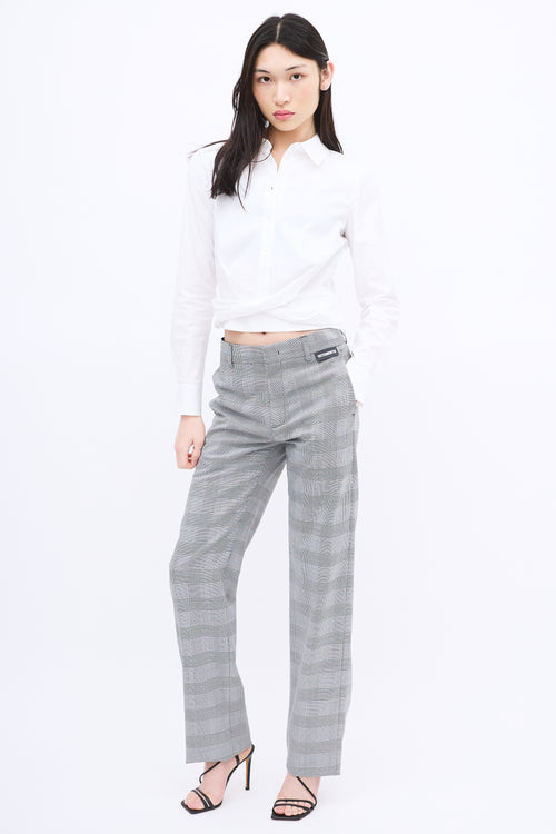 Vetements Black 
White Houndstooth Trouser