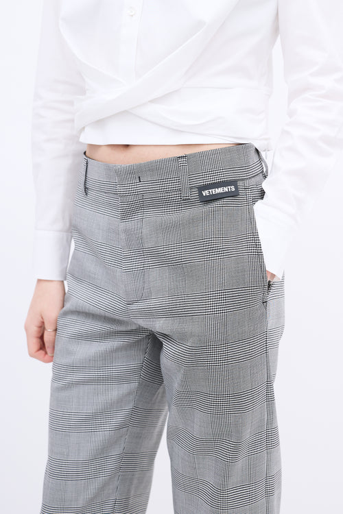 Vetements Black 
White Houndstooth Trouser