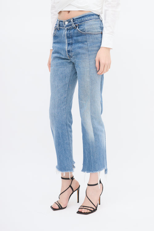 Vetements Light Wash Deconstructed Jeans