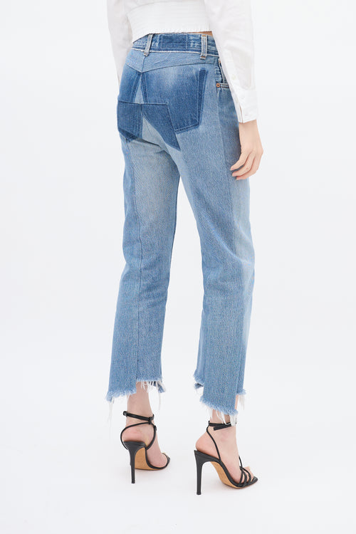 Vetements Light Wash Deconstructed Jeans